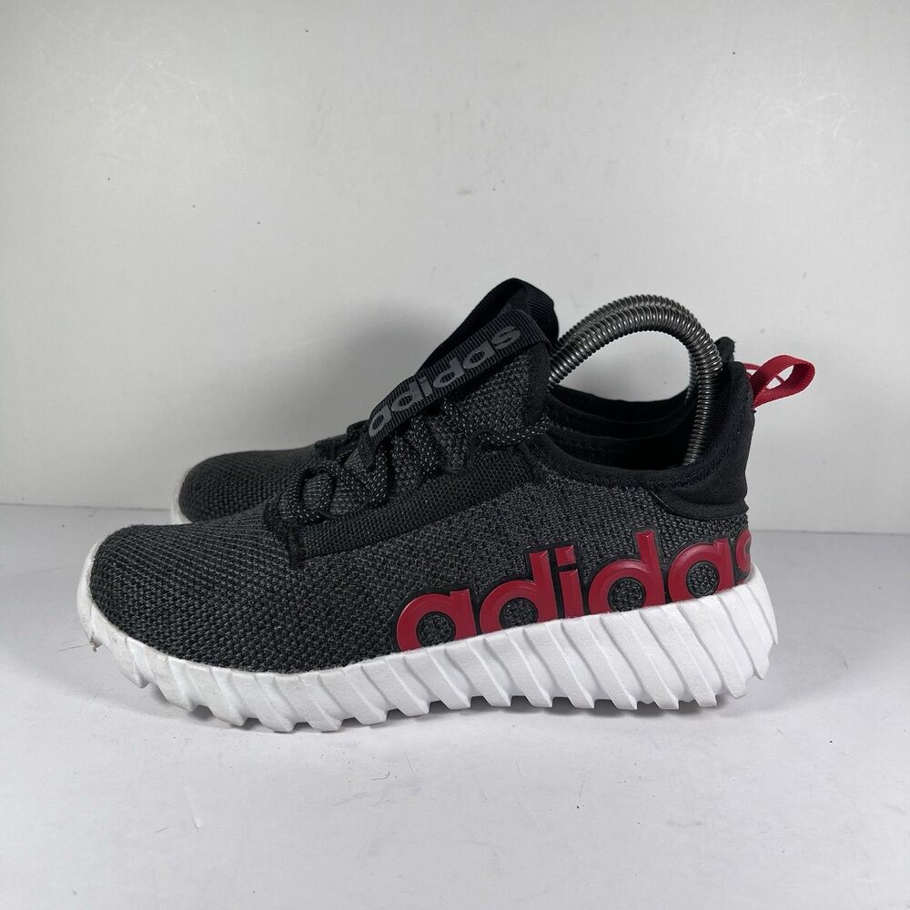 Adidas Kaptir 3.0 Lace Up Back/Red Athletic Shoes Sneakers Youth Size 4 - Picture 3 of 8